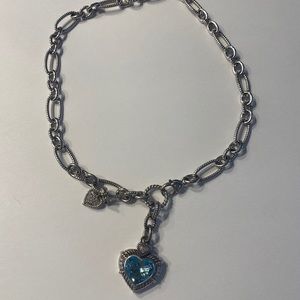 Judith Ripka Blue Topaz Heart Necklace